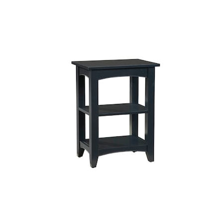 Alaterre Furniture Shaker Cottage 2 Shelf End Table, Charcoal Gray ASCA02BL